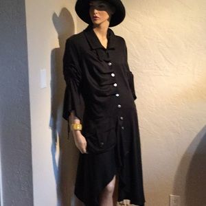 IC by Connie K black cotton knit dress